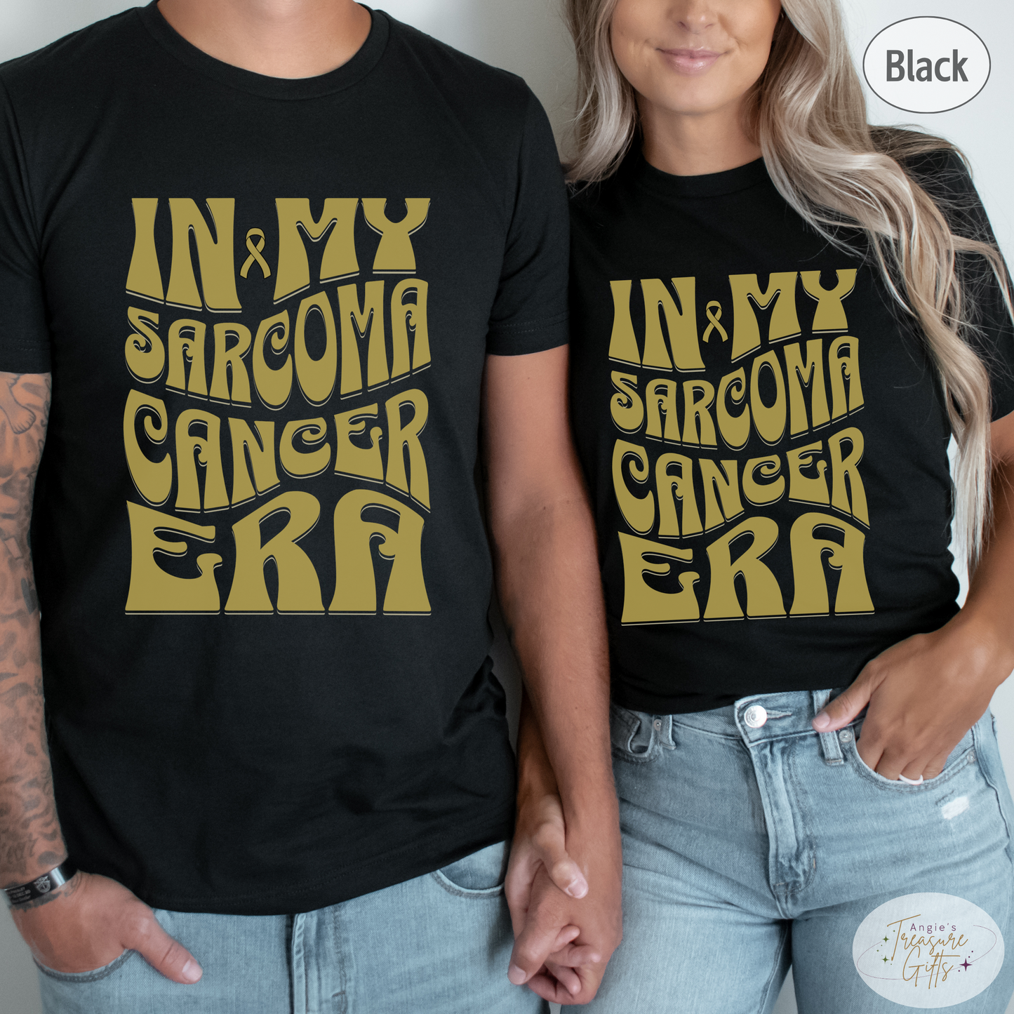 In My Sarcoma Era Shirt – Yellow Awareness Ribbon – Bella Canvas 3001 Unisex Tee – Cancer Support Gift