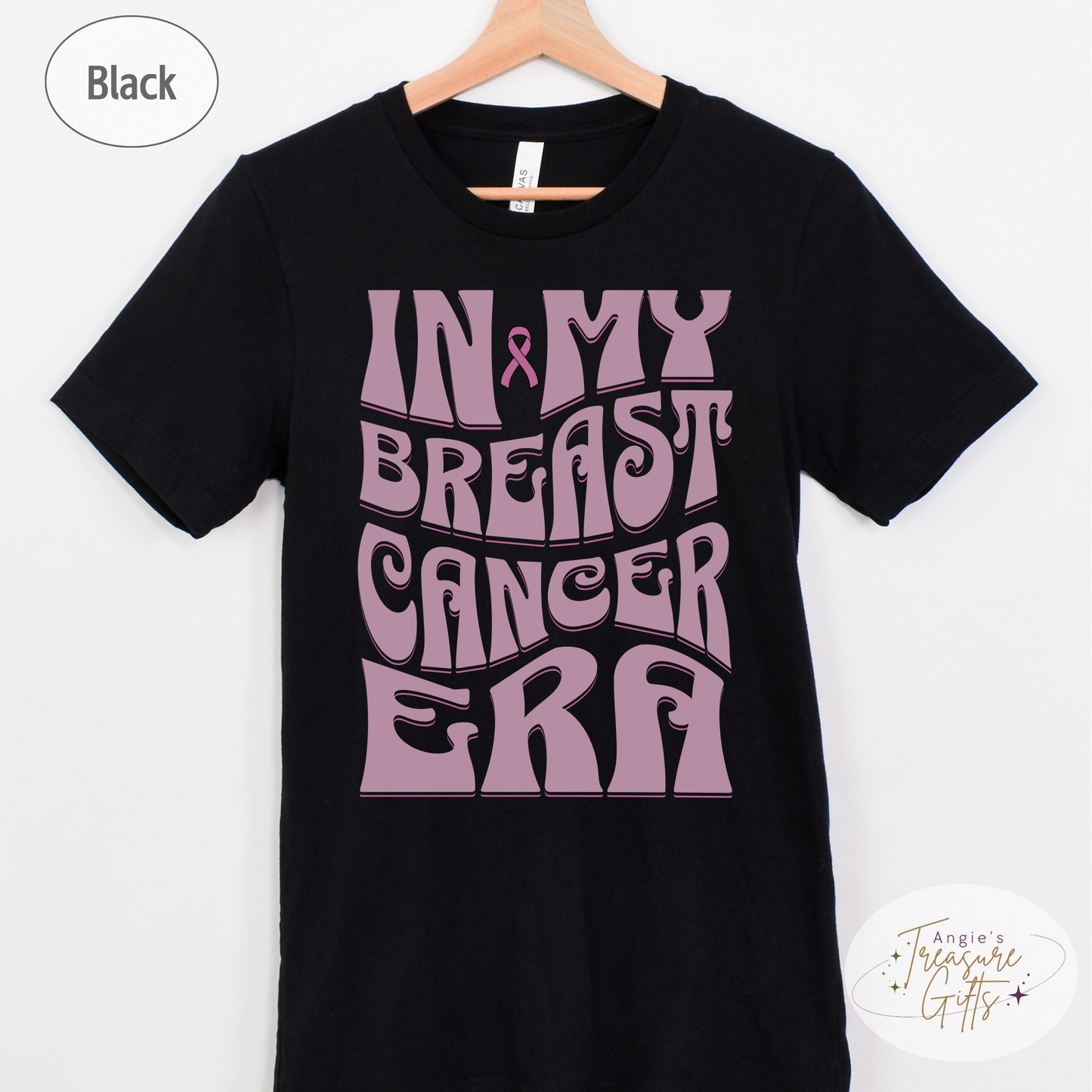 In My Breast Cancer Era Shirt – Pink Awareness Ribbon – Bella Canvas 3001 Unisex Tee – Cancer Support Gift