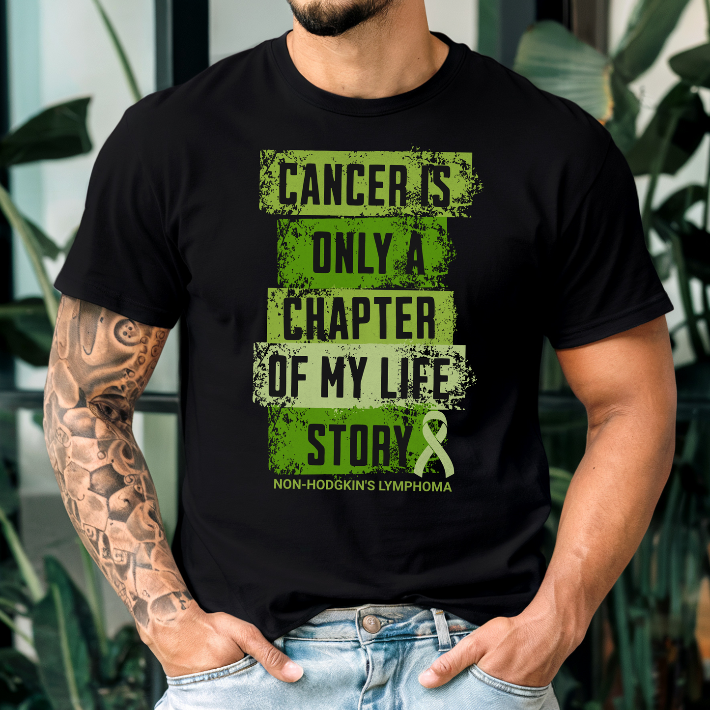 Non-Hodgkin's Lymphoma T-Shirt – Lime Green Ribbon Survivor Tee – Unisex Cancer Awareness Shirt - Small to 6XL Plus Size - Support Squad