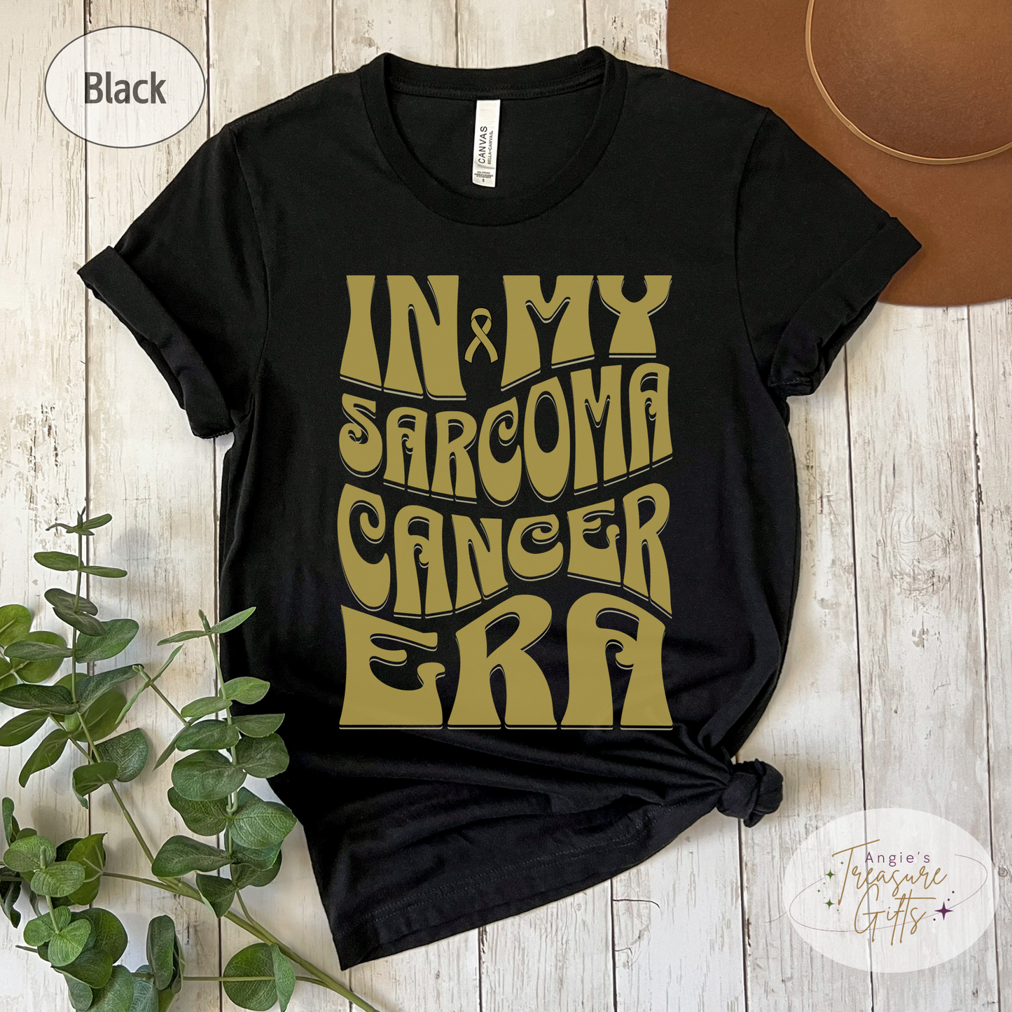 In My Sarcoma Era Shirt – Yellow Awareness Ribbon – Bella Canvas 3001 Unisex Tee – Cancer Support Gift