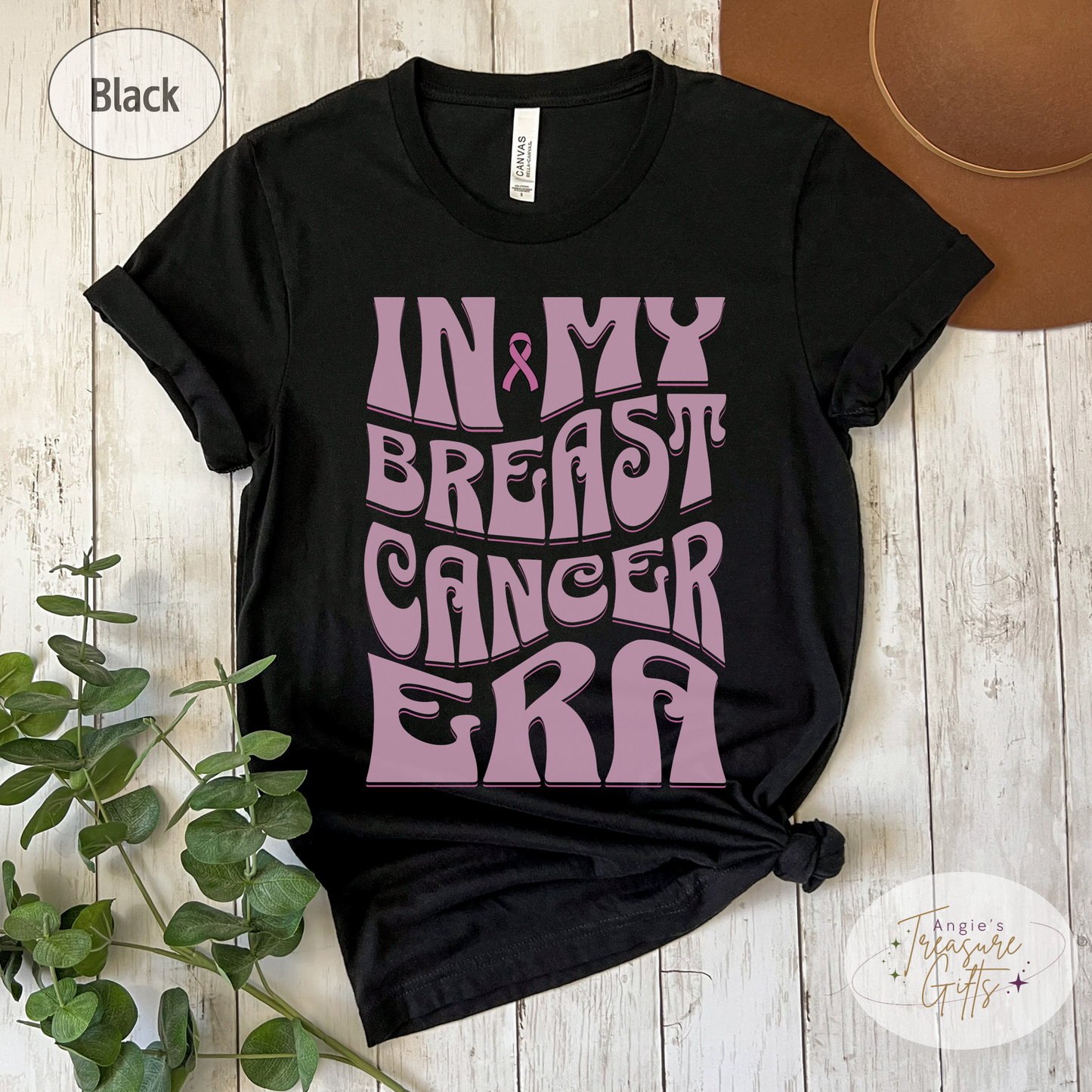 In My Breast Cancer Era Shirt – Pink Awareness Ribbon – Bella Canvas 3001 Unisex Tee – Cancer Support Gift