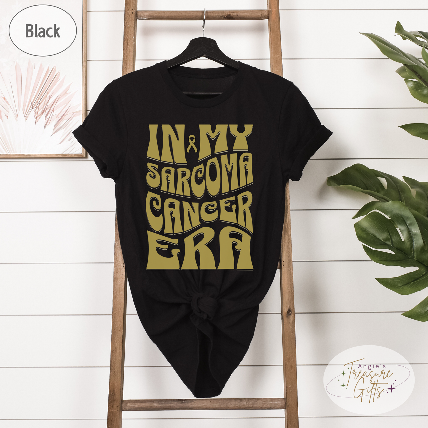 In My Sarcoma Era Shirt – Yellow Awareness Ribbon – Bella Canvas 3001 Unisex Tee – Cancer Support Gift