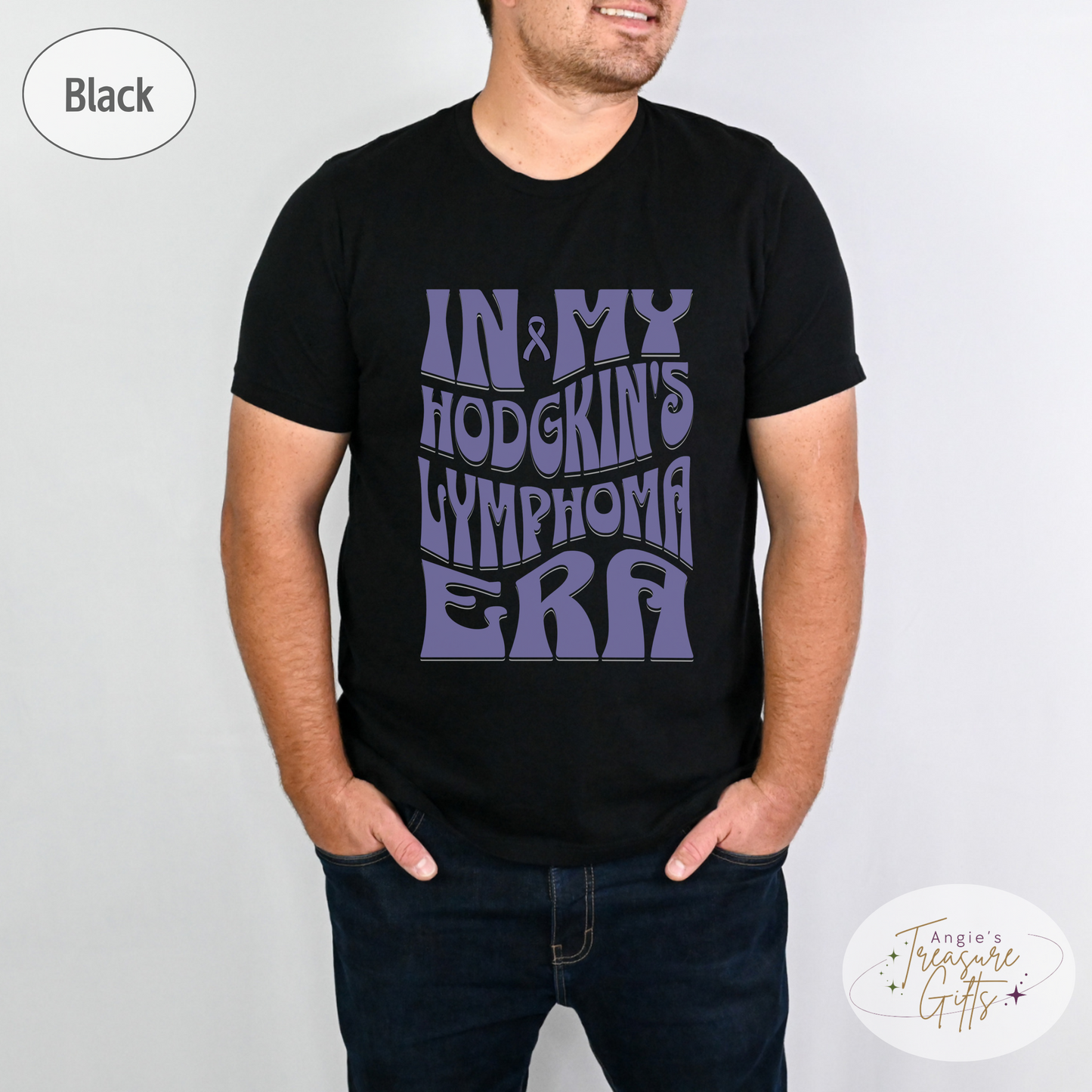 In My Hodgkin’s Lymphoma Era Shirt – Purple Awareness Ribbon – Bella Canvas 3001 Unisex Tee