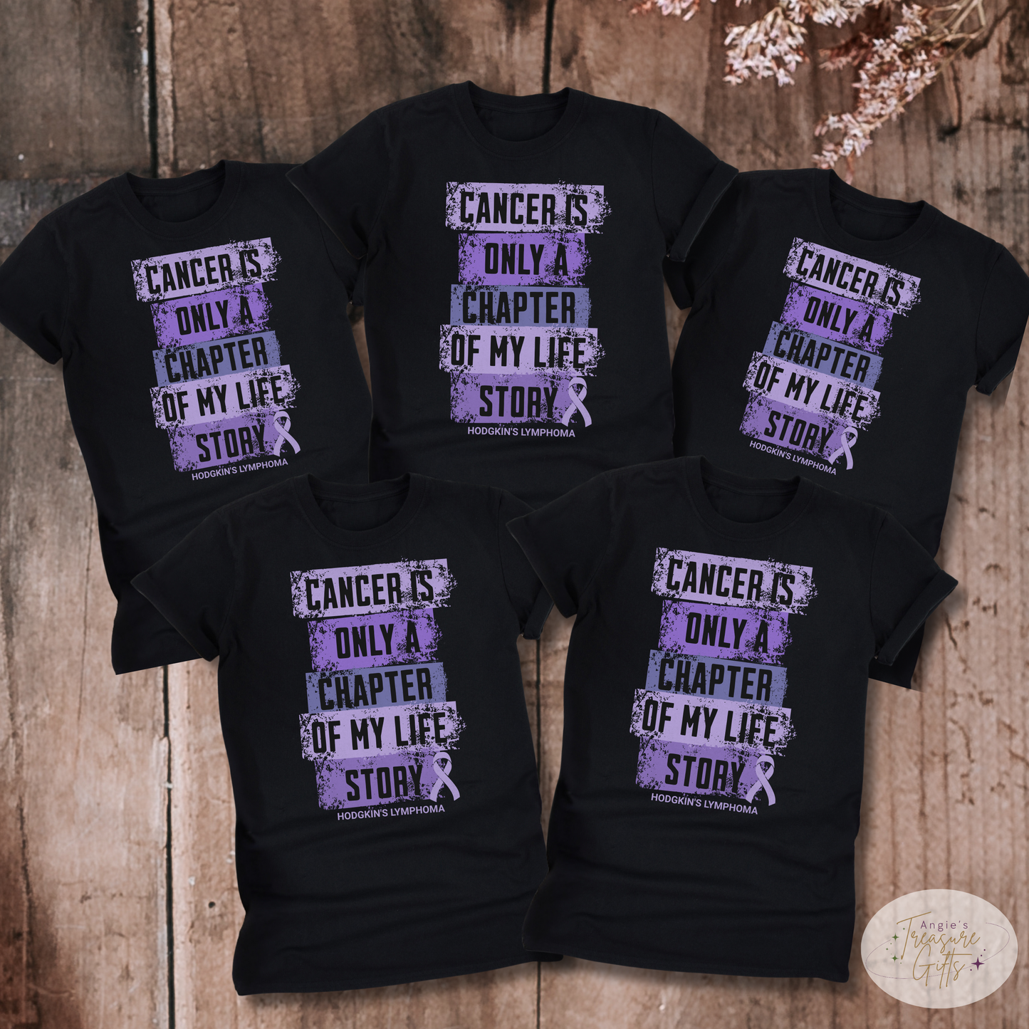 Hodgkin's Lymphoma Cancer T-Shirt – Purple Ribbon Survivor Tee – Unisex Cancer Awareness Shirt - Small to 6XL Plus Size - Support Squad