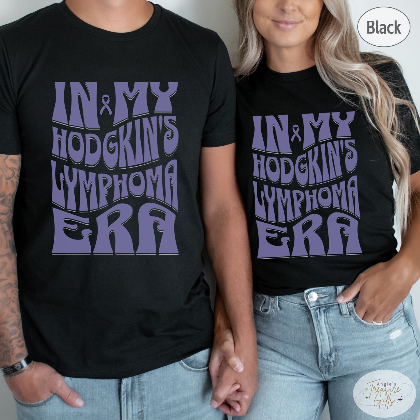 In My Hodgkin’s Lymphoma Era Shirt – Purple Awareness Ribbon – Bella Canvas 3001 Unisex Tee