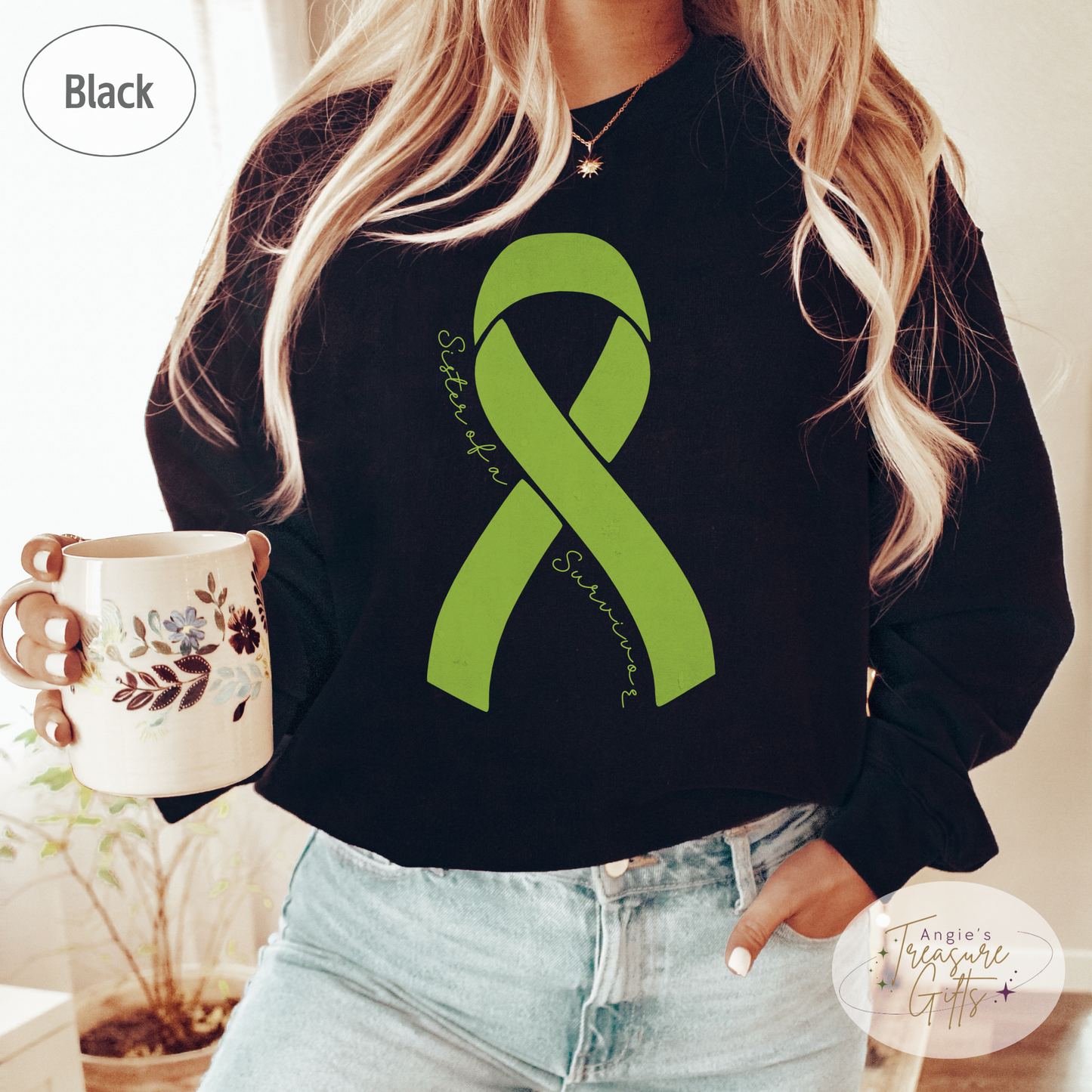 Personalized Non-Hodgkin’s Lymphoma Awareness Shirt – Lime Green Ribbon Tee – Customizable Survivor, Warrior, Fighter Support – Bella Canvas 3001