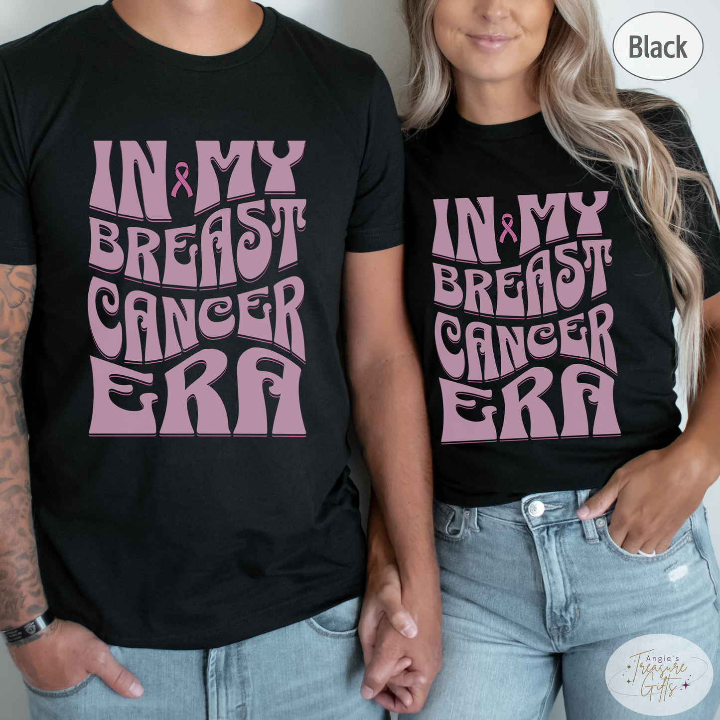 In My Breast Cancer Era Shirt – Pink Awareness Ribbon – Bella Canvas 3001 Unisex Tee – Cancer Support Gift