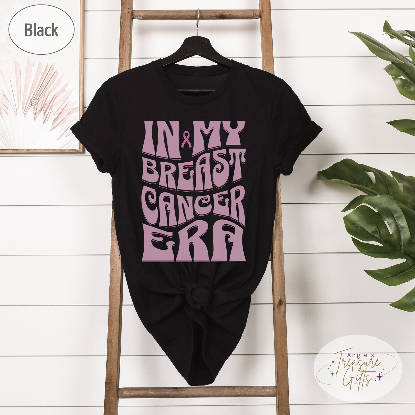 In My Breast Cancer Era Shirt – Pink Awareness Ribbon – Bella Canvas 3001 Unisex Tee – Cancer Support Gift