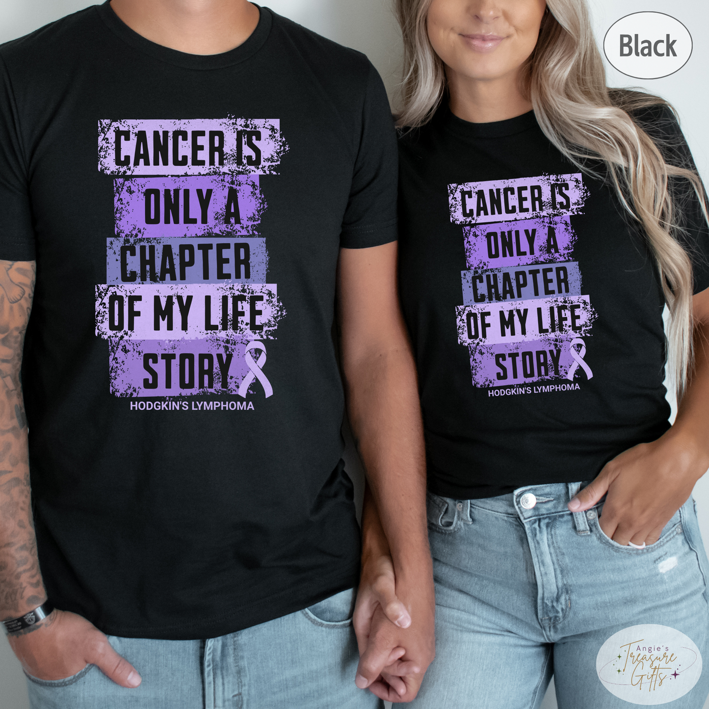 Hodgkin's Lymphoma Cancer T-Shirt – Purple Ribbon Survivor Tee – Unisex Cancer Awareness Shirt - Small to 6XL Plus Size - Support Squad
