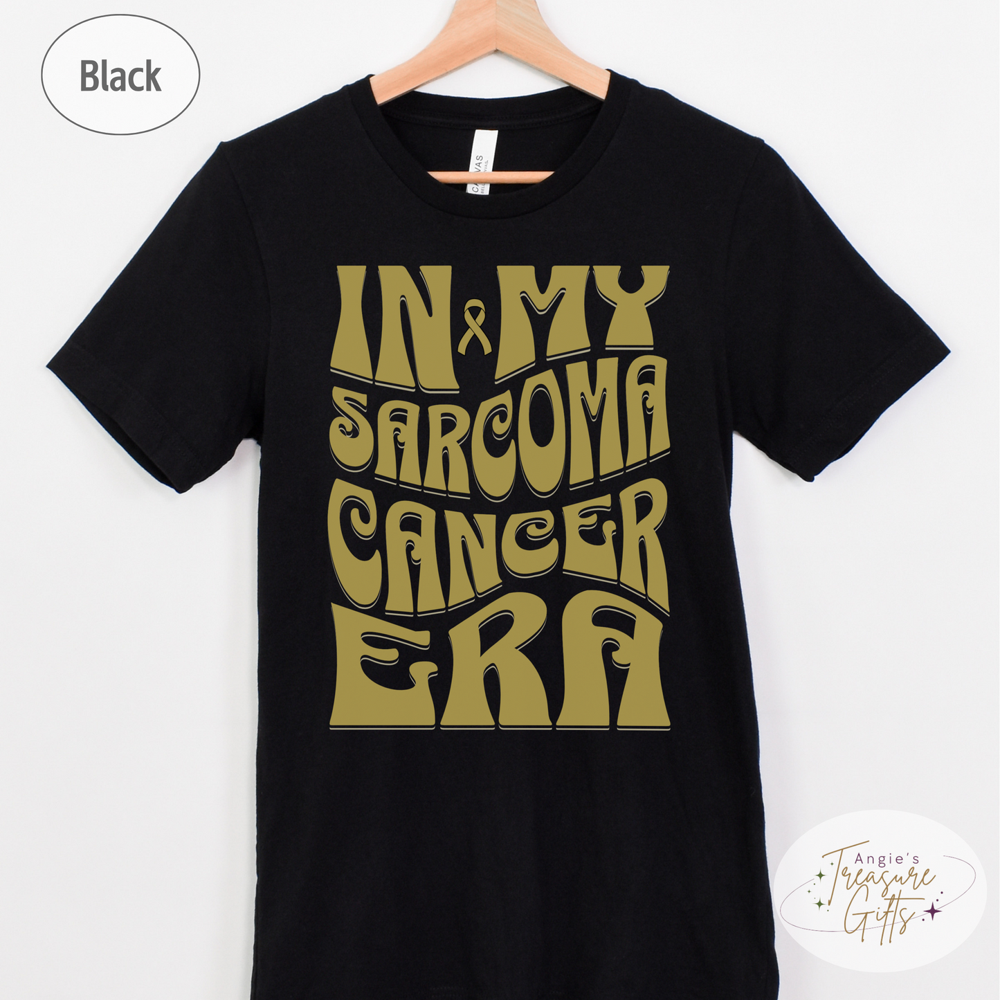 In My Sarcoma Era Shirt – Yellow Awareness Ribbon – Bella Canvas 3001 Unisex Tee – Cancer Support Gift