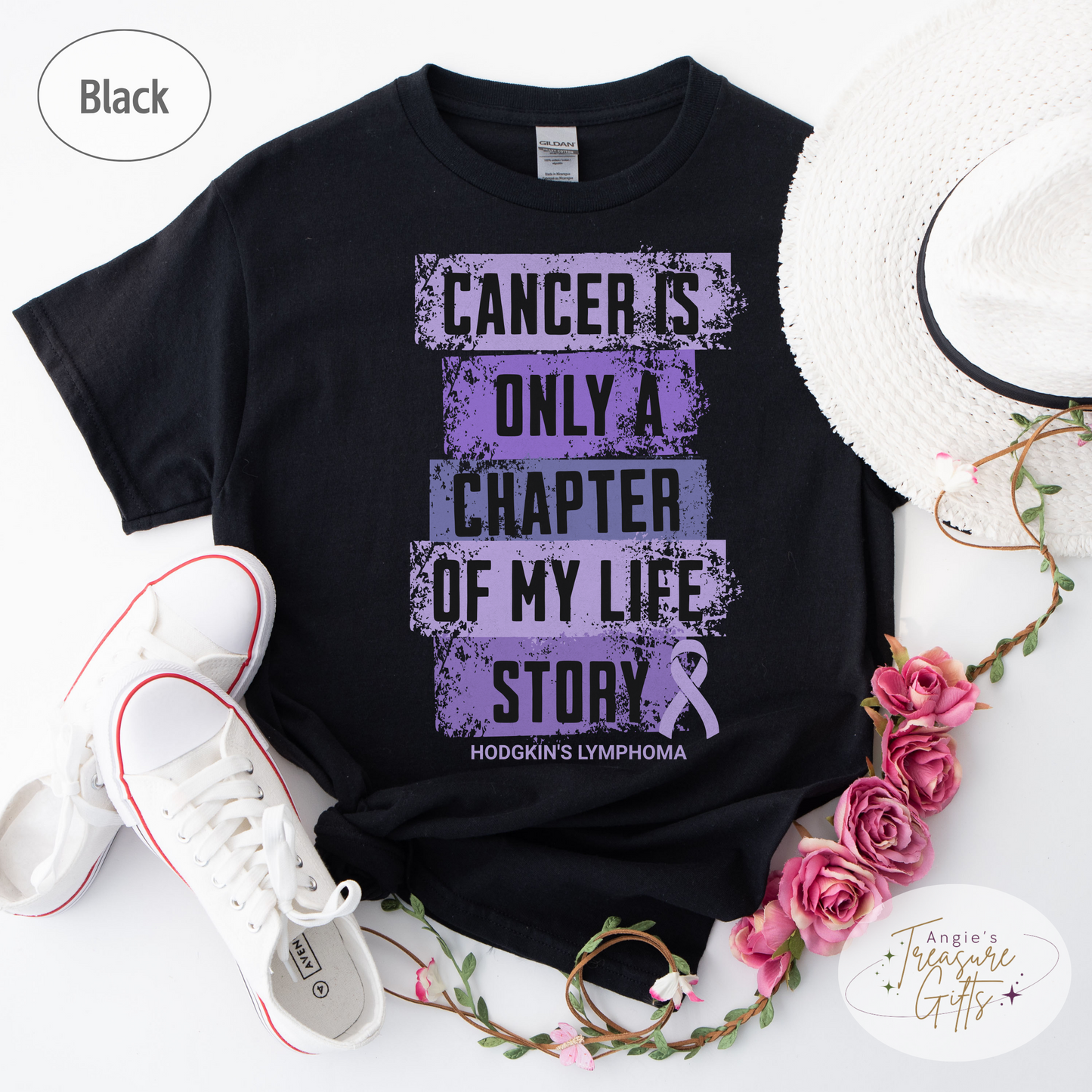Hodgkin's Lymphoma Cancer T-Shirt – Purple Ribbon Survivor Tee – Unisex Cancer Awareness Shirt - Small to 6XL Plus Size - Support Squad