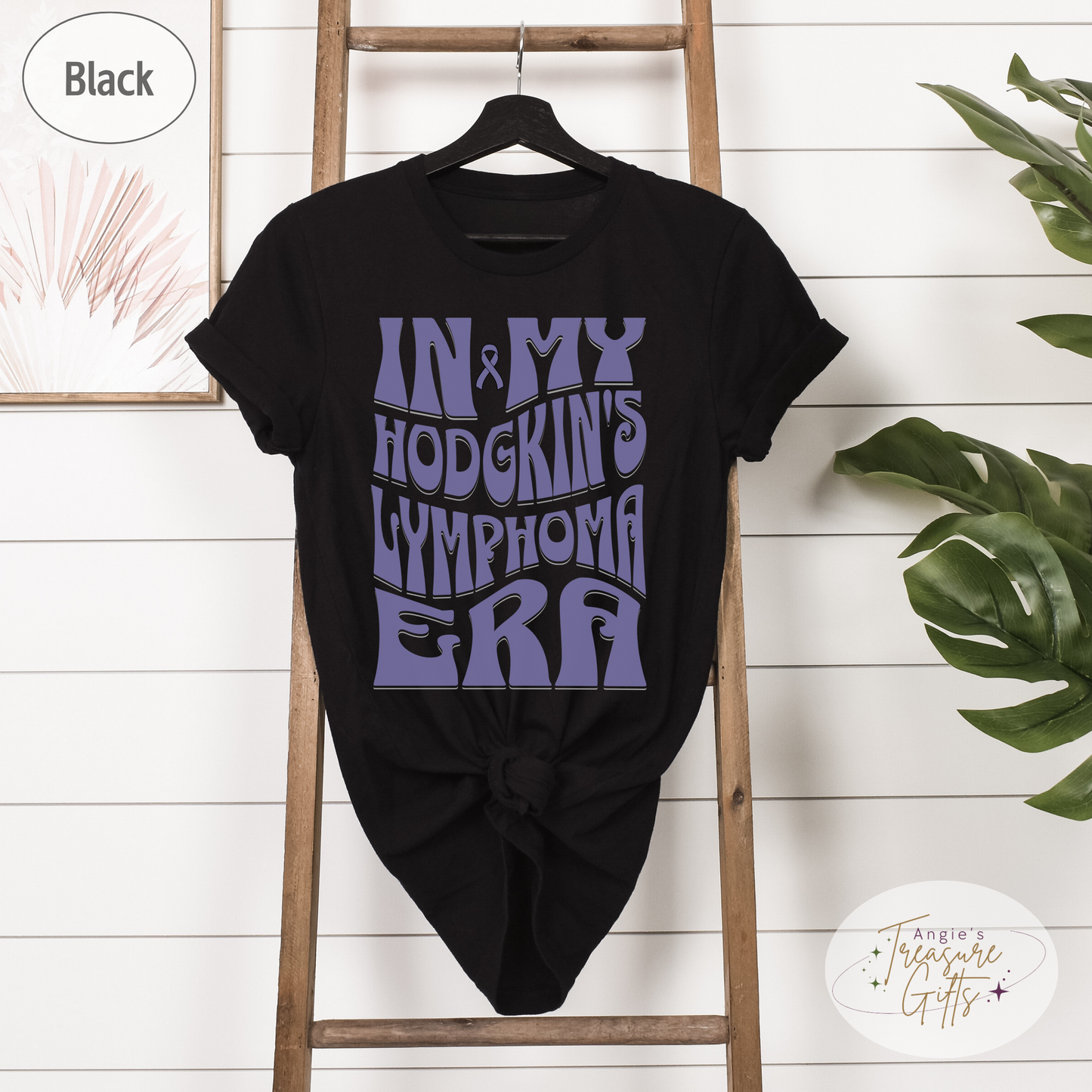 In My Hodgkin’s Lymphoma Era Shirt – Purple Awareness Ribbon – Bella Canvas 3001 Unisex Tee