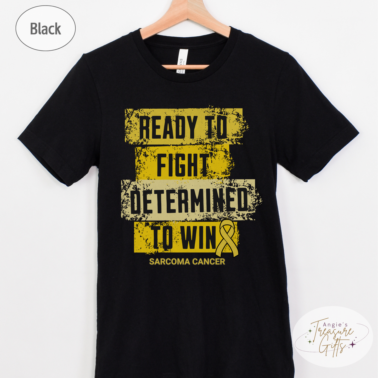 Sarcoma Cancer Shirt, Bone Cancer Tee, Yellow Ribbon T-Shirt for Man or Woman, Size Small to 4XL, Plus Size.