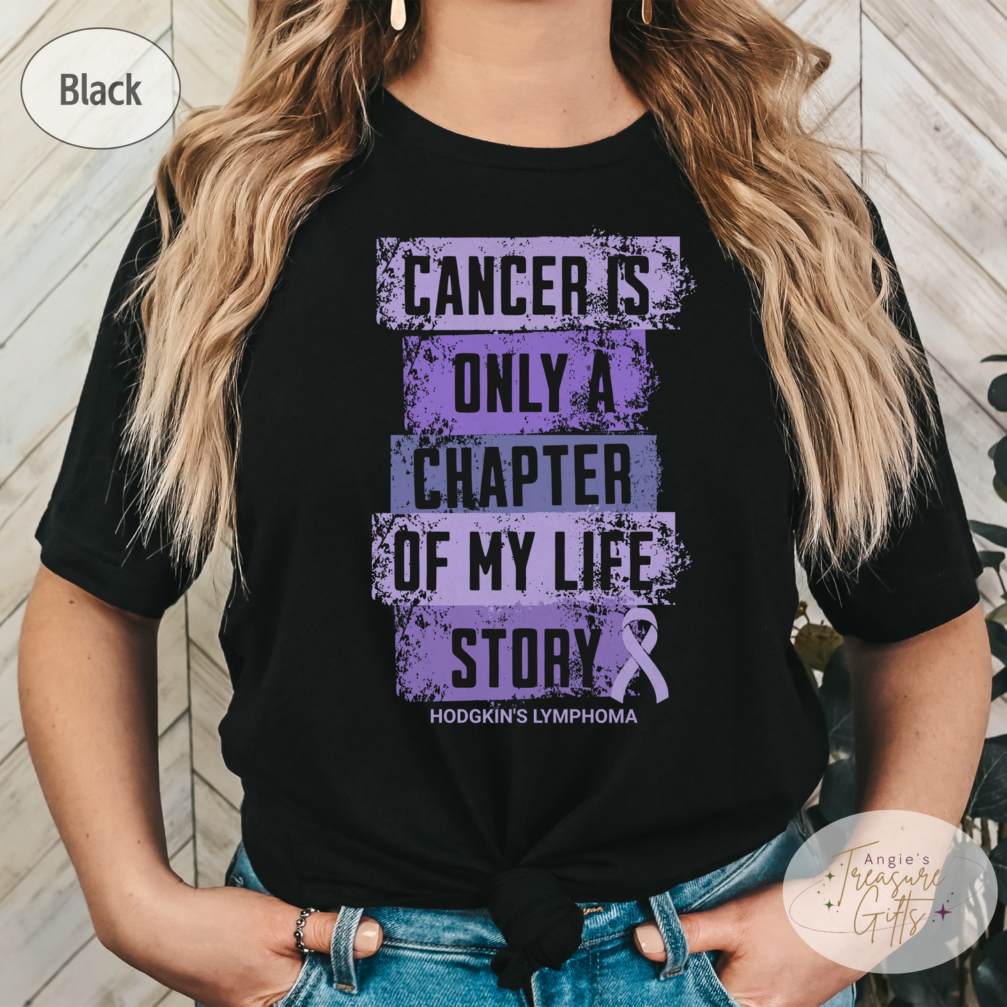 Hodgkin's Lymphoma Cancer T-Shirt – Purple Ribbon Survivor Tee – Unisex Cancer Awareness Shirt - Small to 6XL Plus Size - Support Squad