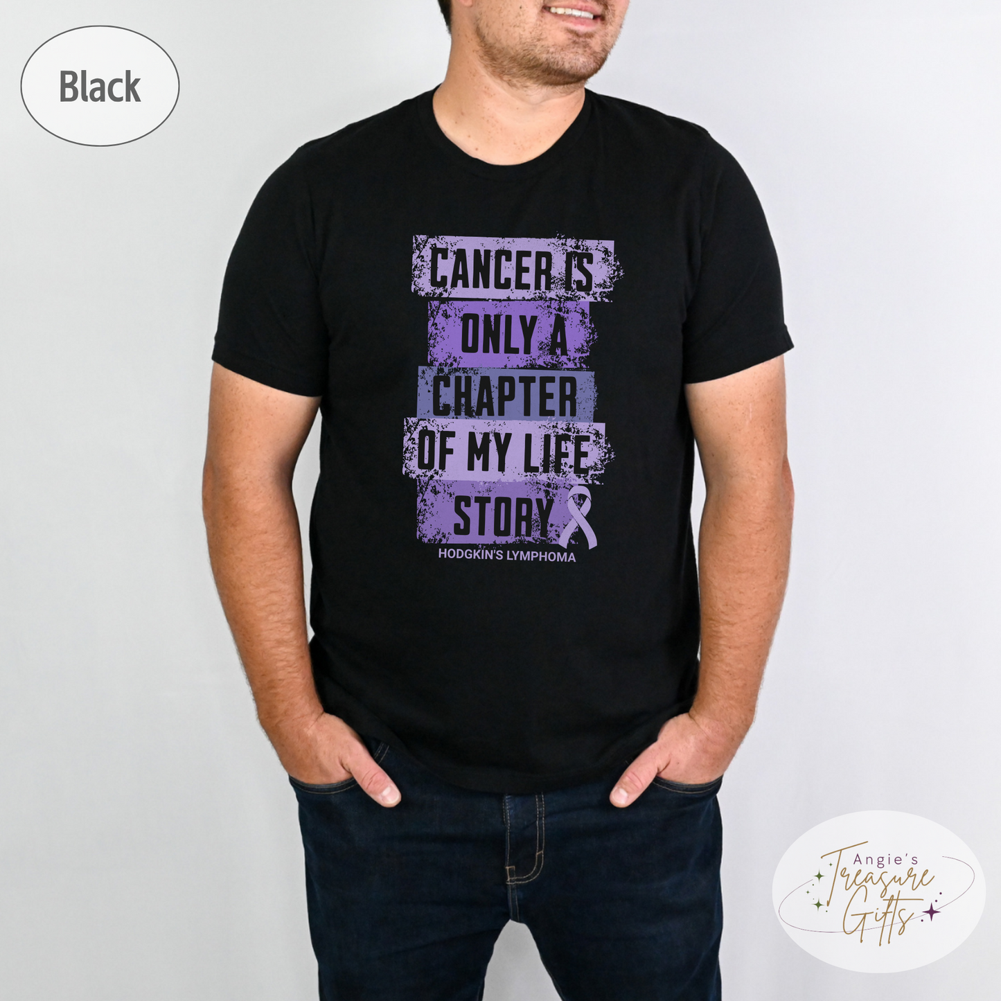 Hodgkin's Lymphoma Cancer T-Shirt – Purple Ribbon Survivor Tee – Unisex Cancer Awareness Shirt - Small to 6XL Plus Size - Support Squad