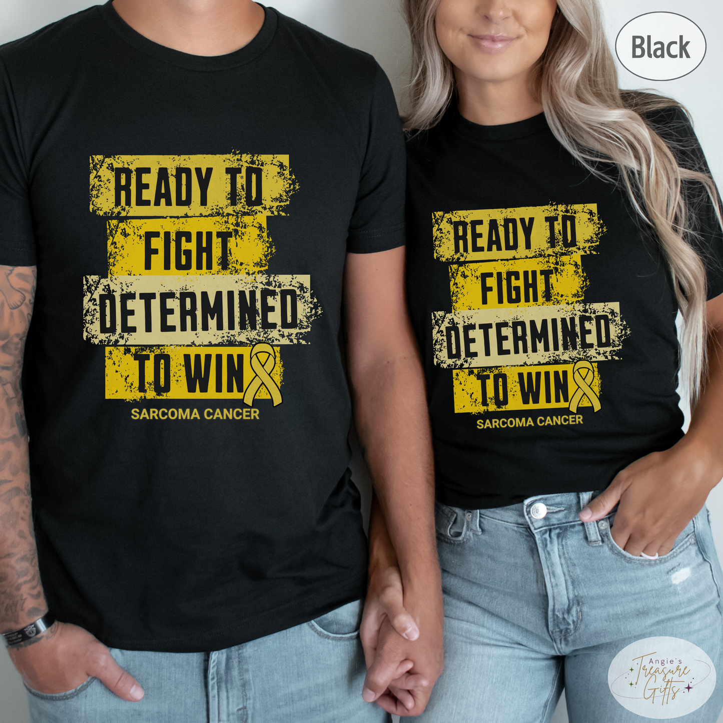 Sarcoma Cancer Shirt, Bone Cancer Tee, Yellow Ribbon T-Shirt for Man or Woman, Size Small to 4XL, Plus Size.