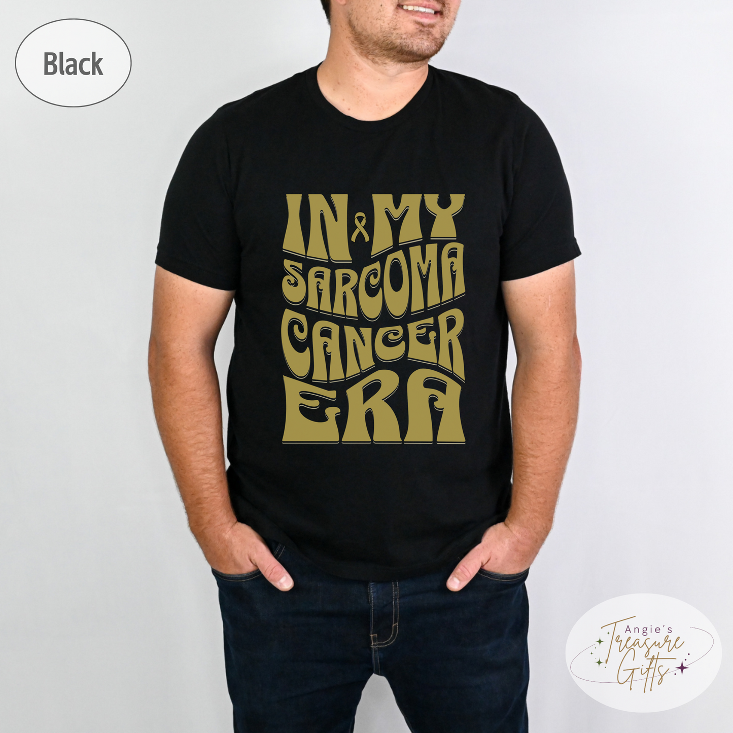 In My Sarcoma Era Shirt – Yellow Awareness Ribbon – Bella Canvas 3001 Unisex Tee – Cancer Support Gift