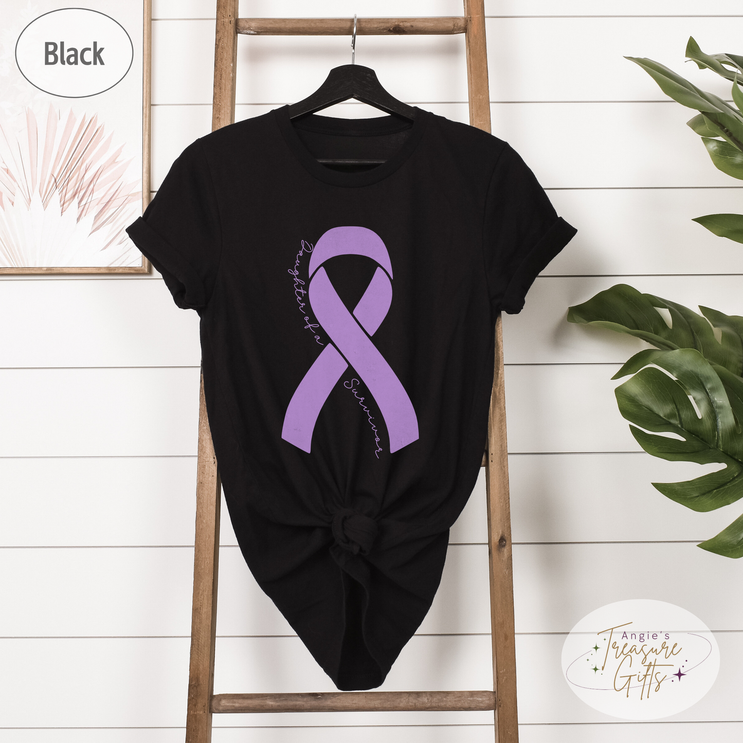 Personalized Pancreatic Cancer Awareness Shirt – Purple Ribbon Tee – Customizable Survivor, Warrior, Fighter Support – Bella Canvas 3001