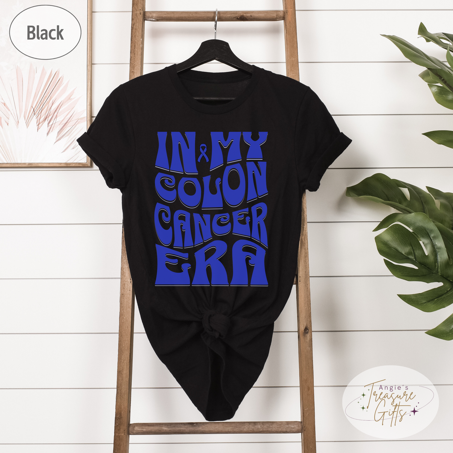 In My Colon Cancer Era Shirt – Dark Blue Awareness Ribbon – Bella Canvas 3001 Unisex Tee