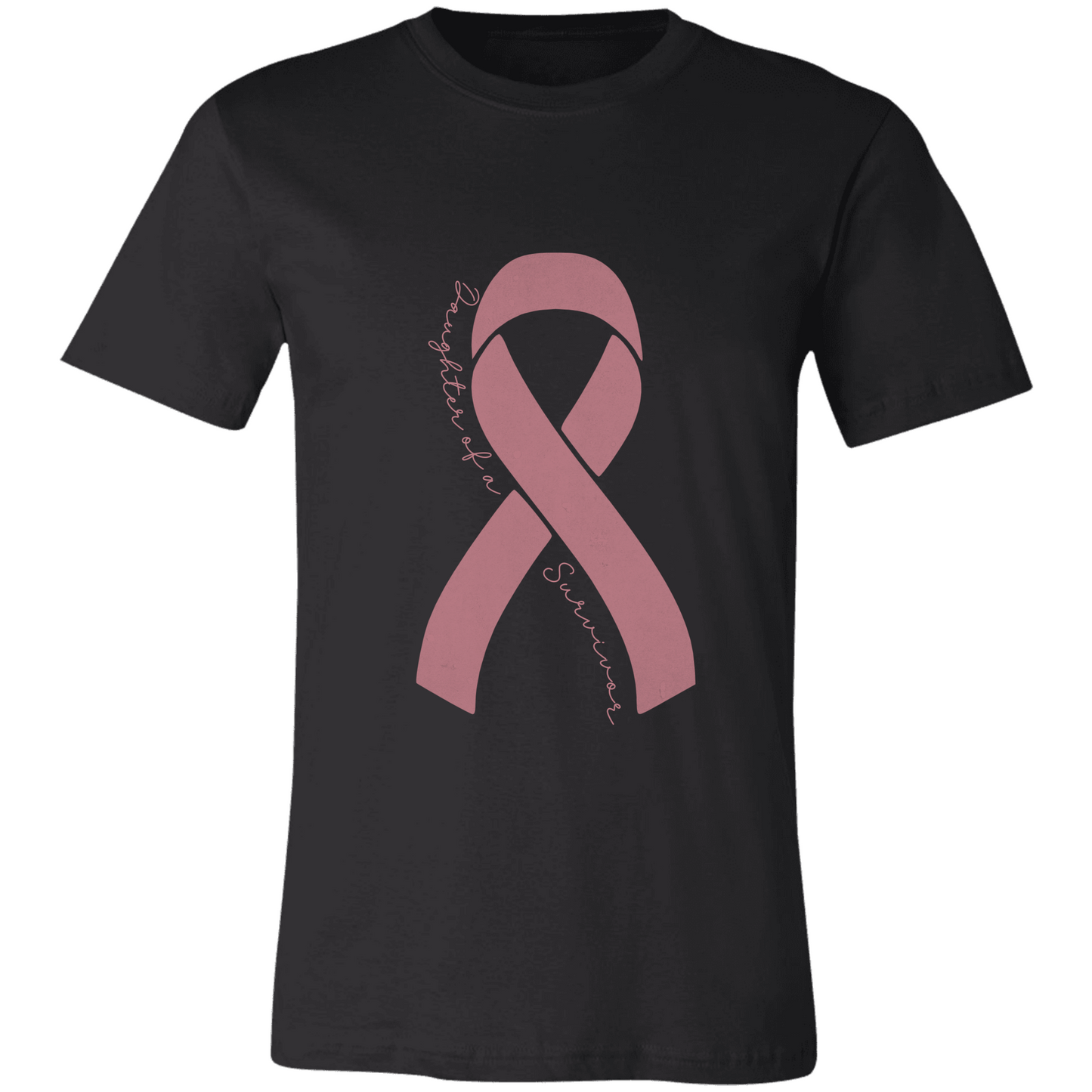 Personalized Breast Cancer Awareness Shirt – Pink Ribbon Tee – Customizable Survivor, Warrior, Fighter Support – Bella Canvas 3001