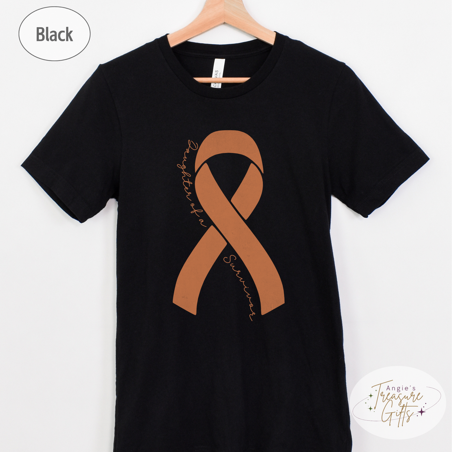 Personalized Leukemia Awareness Shirt – Orange Ribbon Tee – Customizable Survivor, Warrior, Fighter Support – Bella Canvas 3001