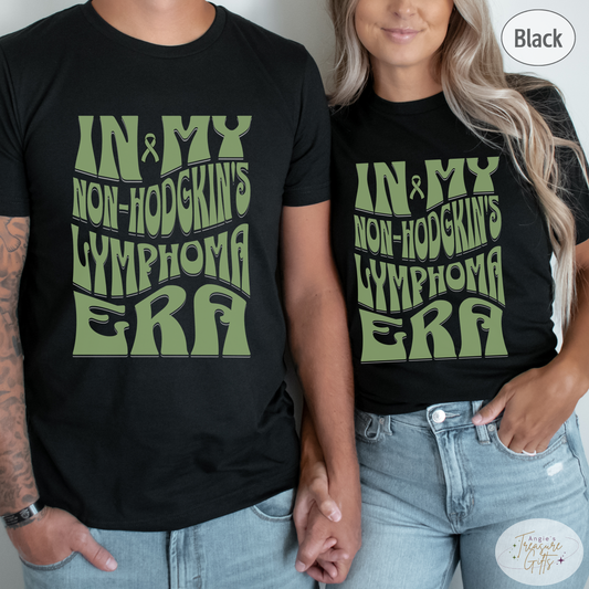 In My Non-Hodgkin’s Lymphoma Era Shirt – Lime Green Awareness Ribbon – Bella Canvas 3001 Unisex Tee – Cancer Support Gift