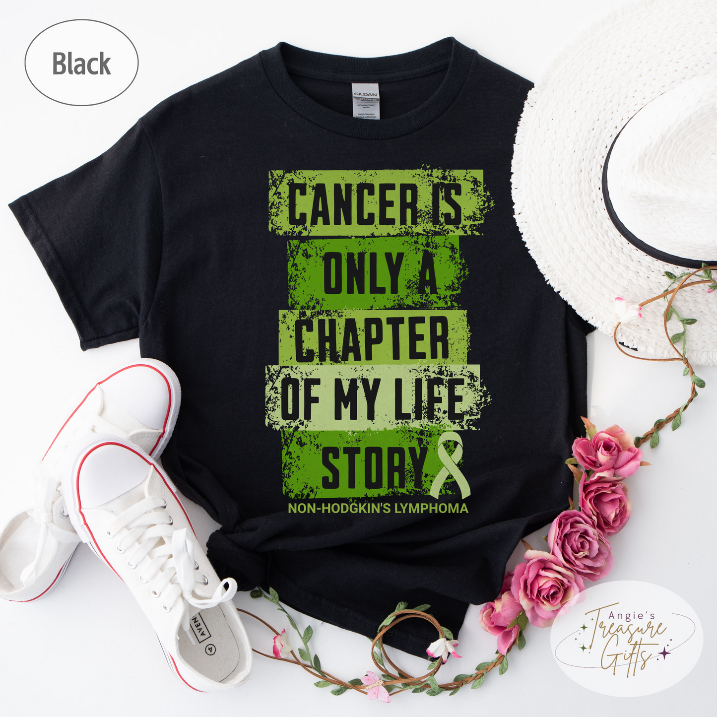 Non-Hodgkin's Lymphoma T-Shirt – Lime Green Ribbon Survivor Tee – Unisex Cancer Awareness Shirt - Small to 6XL Plus Size - Support Squad