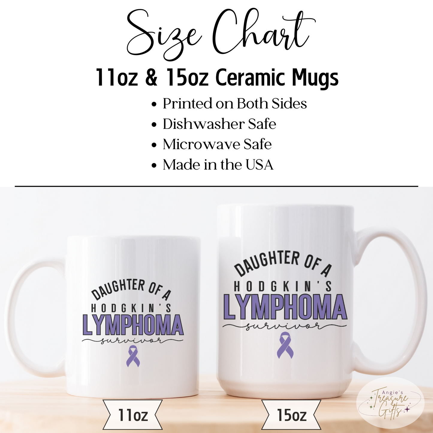 Personalized Hodgkin’s Lymphoma Awareness Mug – Support Squad Coffee Cup – Purple Ribbon