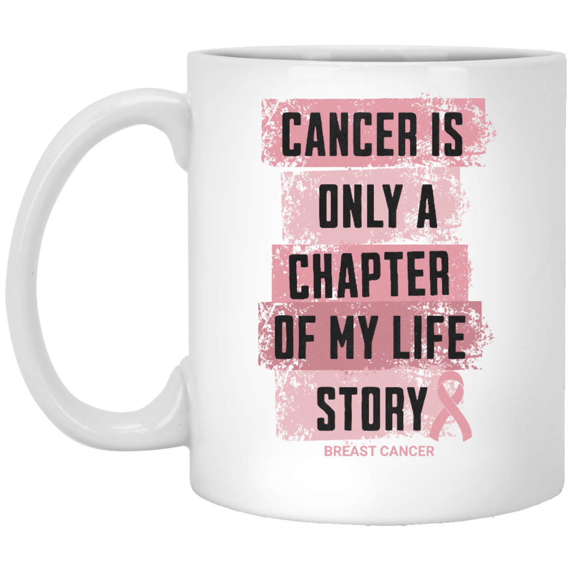 Breast Cancer Survivor Mug - Cancer Is Only a Chapter Gift – Pink Ribbon Ceramic Mug – Breast Cancer Awareness Gift for Mother's Day