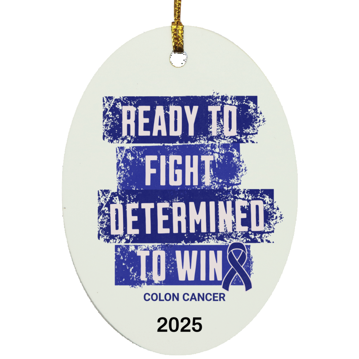 Personalized Colon Cancer Awareness Ornaments – Dark Blue Ribbon Keepsakes
