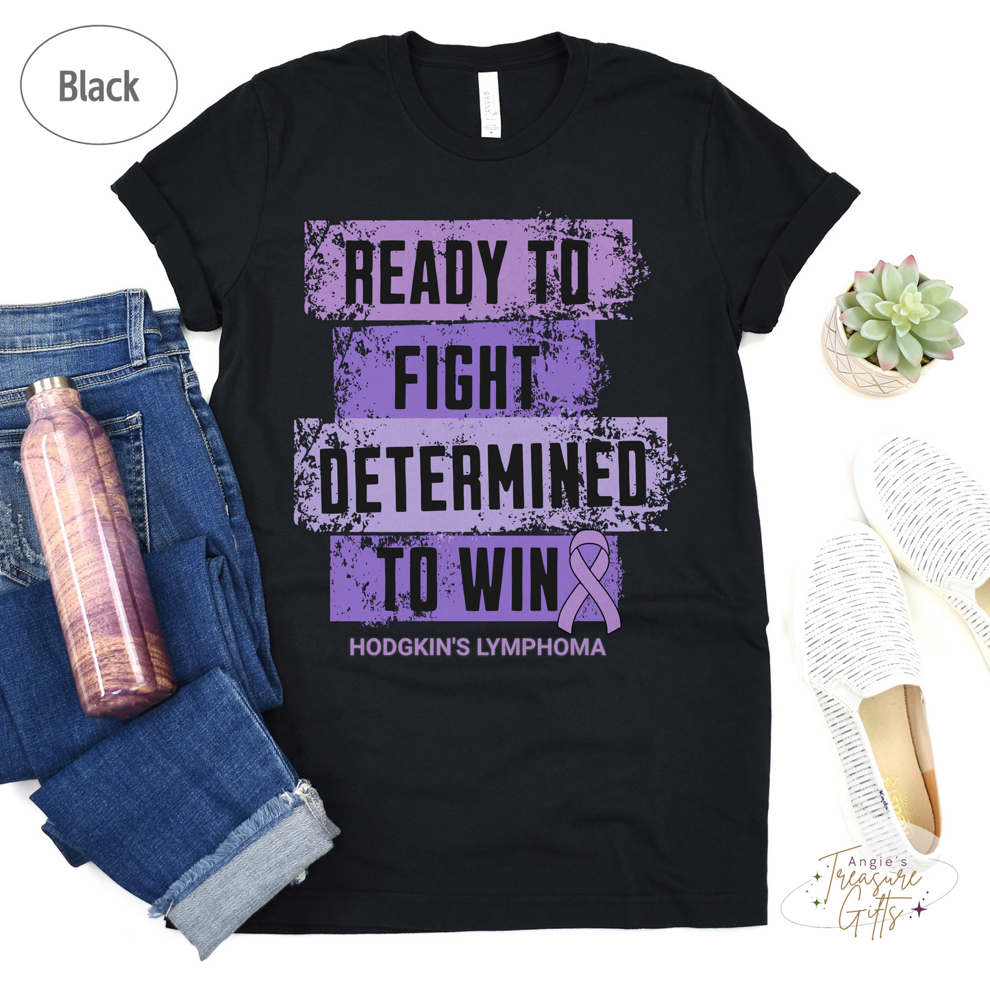 Hodgkins Lymphoma Shirt, Purple Awareness Ribbon, Cancer Warrior Tshirt, Chemo Gift for Cancer Treatment, Lymphoma Support Squad Shirt