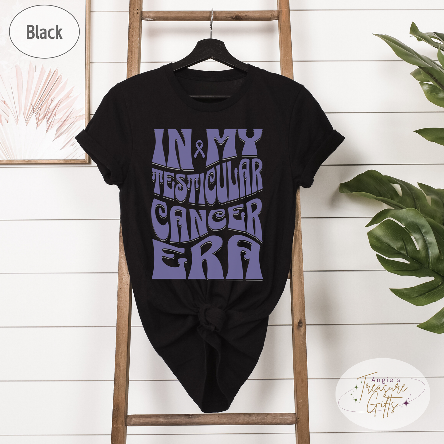 In My Testicular Cancer Era Shirt – Light Purple Awareness Ribbon – Bella Canvas 3001 Unisex Tee – Cancer Support Gift