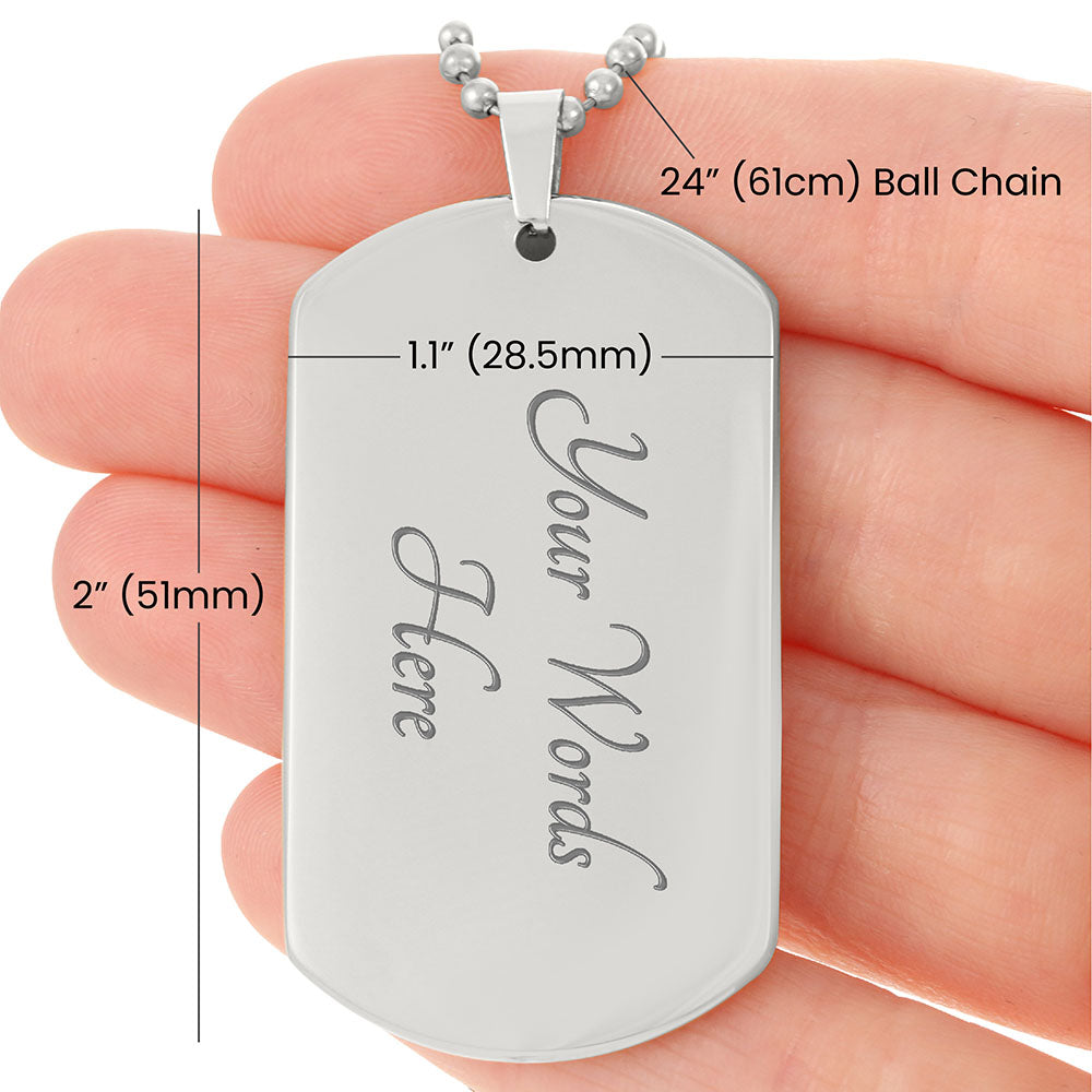 Personalized Thyroid Cancer Dog Tag Necklace or Keychain – One Day Everything Changed – Custom Engraved Cancer Gift & Keepsake