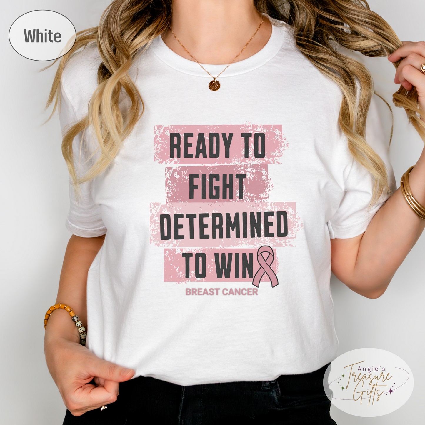 Breast Cancer Shirt, Pink Awareness Ribbon Tee, Cancer Warrior Tshirt, Chemo Gift for Breast Cancer Treatment, Support Squad Benefit Shirt