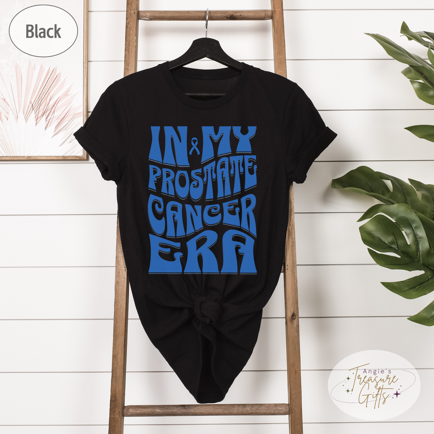 In My Prostate Cancer Era Shirt – Light Blue Awareness Ribbon – Bella Canvas 3001 Unisex Tee – Cancer Support Gift
