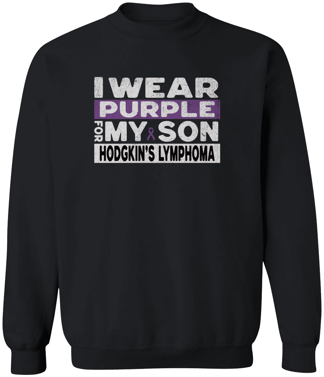 Hodgkin's Lymphoma Awareness Support Shirt for Mom or Dad, I Wear Purple For My Son Tshirt, Cancer Support Squad Sweatshirt