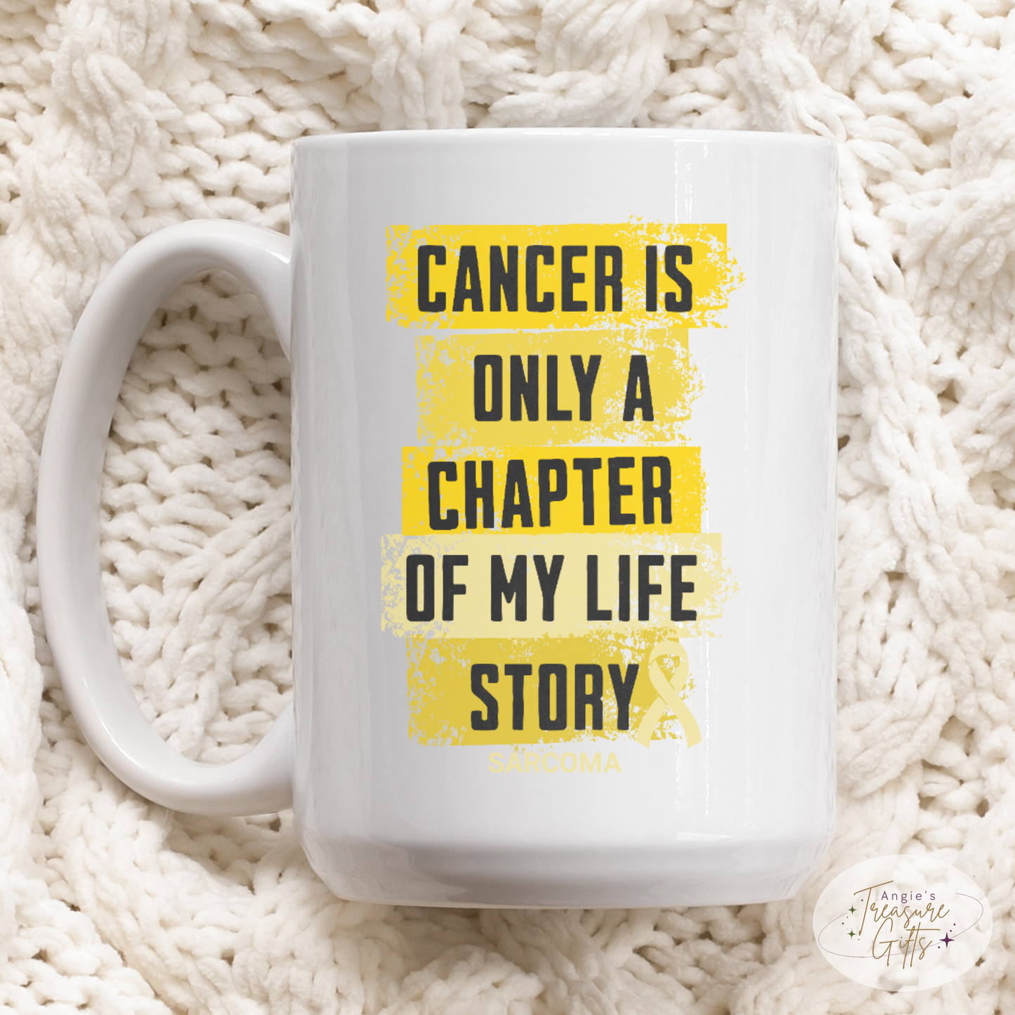 Sarcoma Cancer Survivor Gift, Bone Cancer Awareness Coffee Cup, Cancer Is Only a Chapter Gift for Mother's day or Father's Day