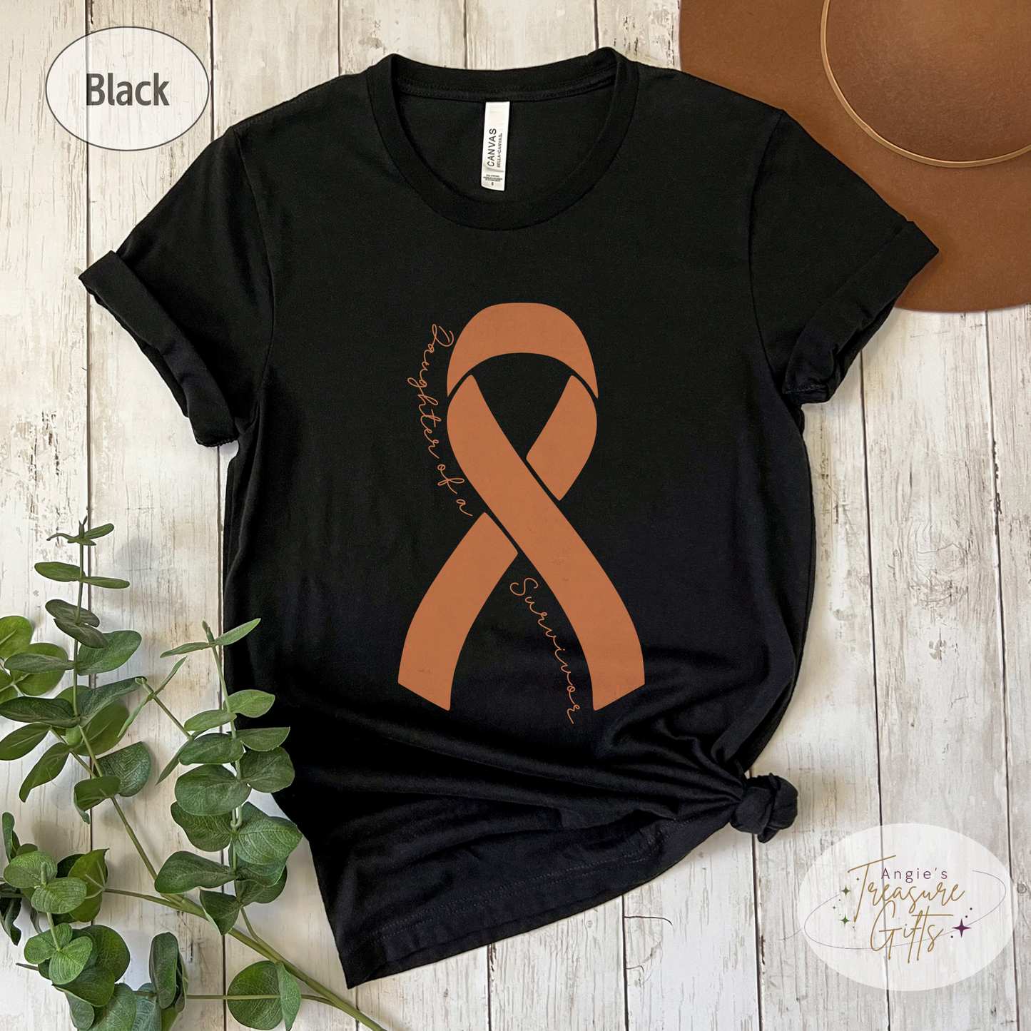 Personalized Leukemia Awareness Shirt – Orange Ribbon Tee – Customizable Survivor, Warrior, Fighter Support – Bella Canvas 3001