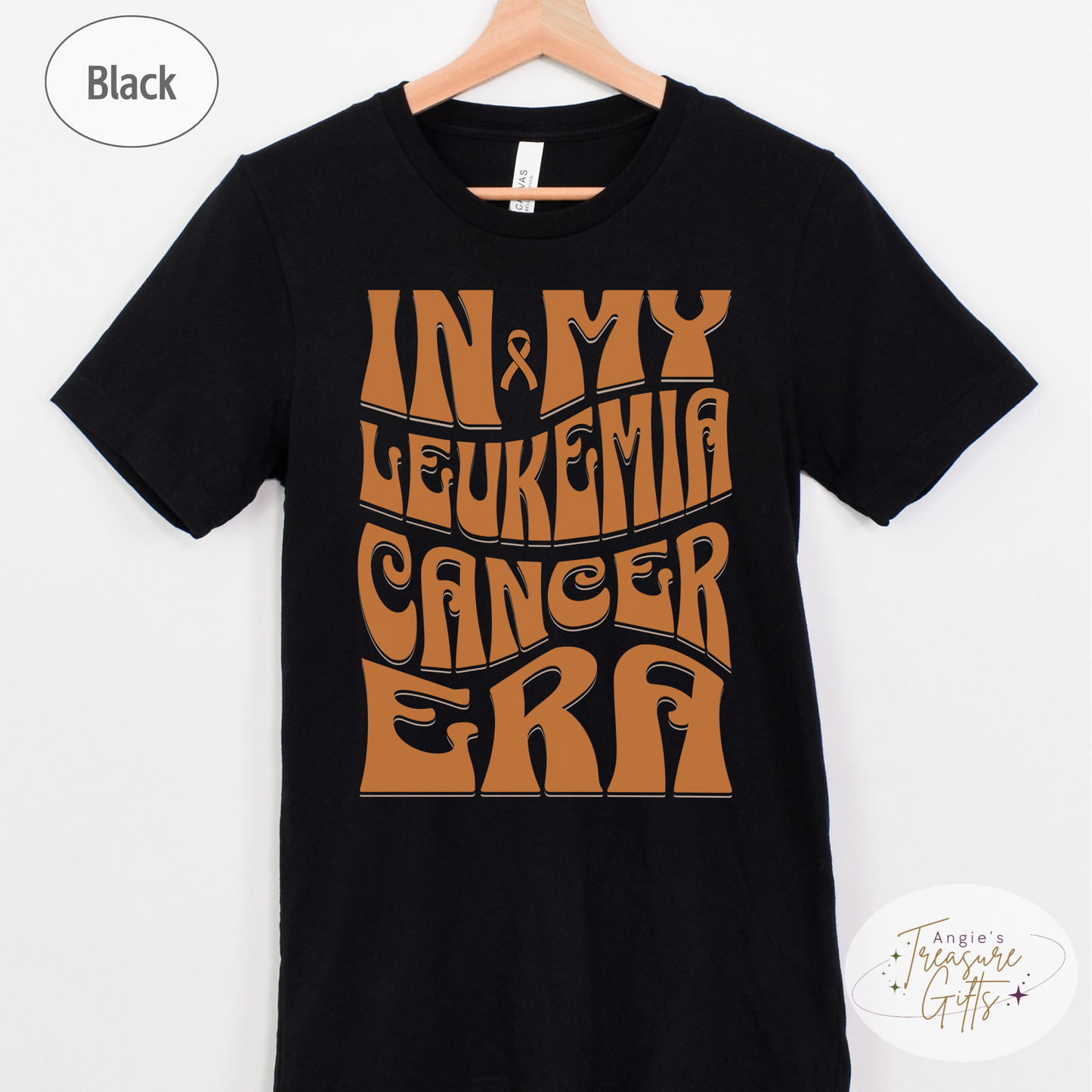 In My Leukemia Era Shirt – Orange Awareness Ribbon – Bella Canvas 3001 Unisex Tee – Cancer Support Gift