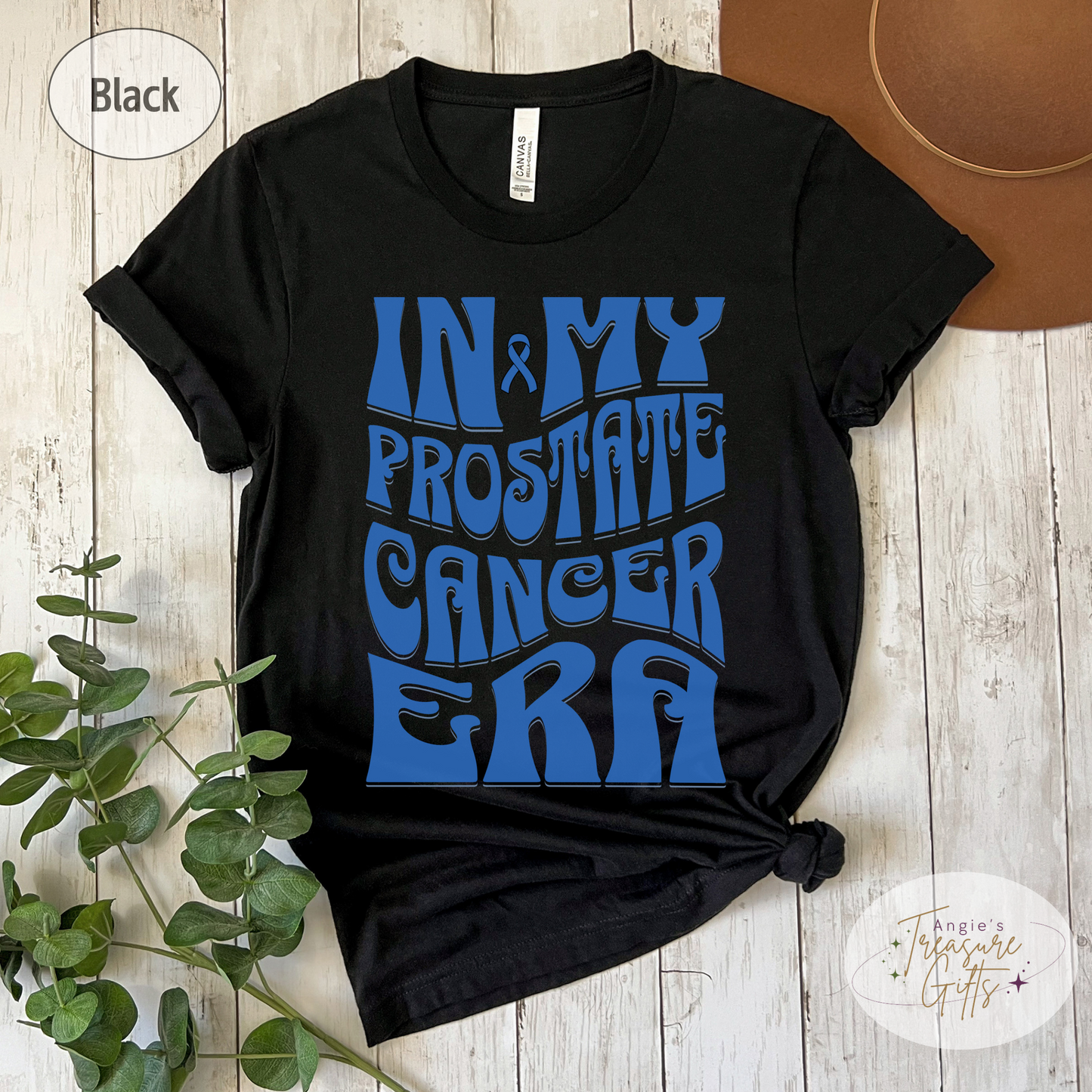 In My Prostate Cancer Era Shirt – Light Blue Awareness Ribbon – Bella Canvas 3001 Unisex Tee – Cancer Support Gift
