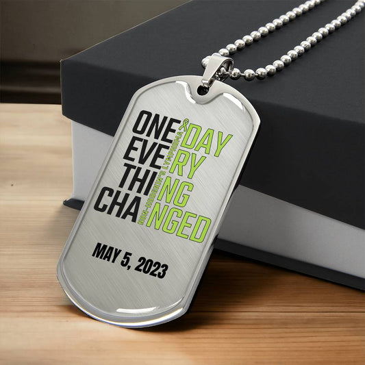 Custom Non-Hodgkin's Lymphoma Necklace, I Beat Non-Hodgkin's Lymphoma Gift, Cancer Survivor Customized Jewelry, Green Ribbon