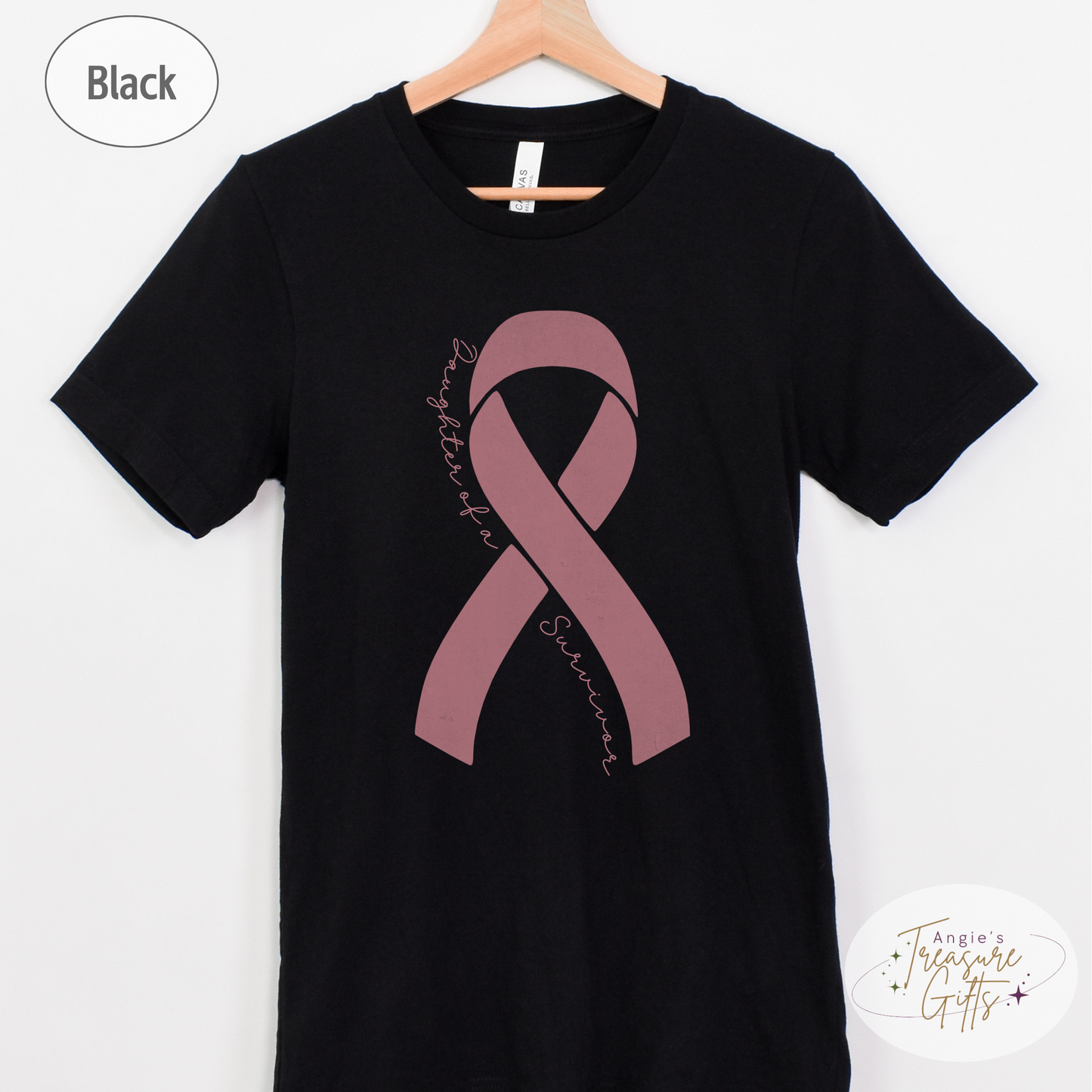 Personalized Breast Cancer Awareness Shirt – Pink Ribbon Tee – Customizable Survivor, Warrior, Fighter Support – Bella Canvas 3001