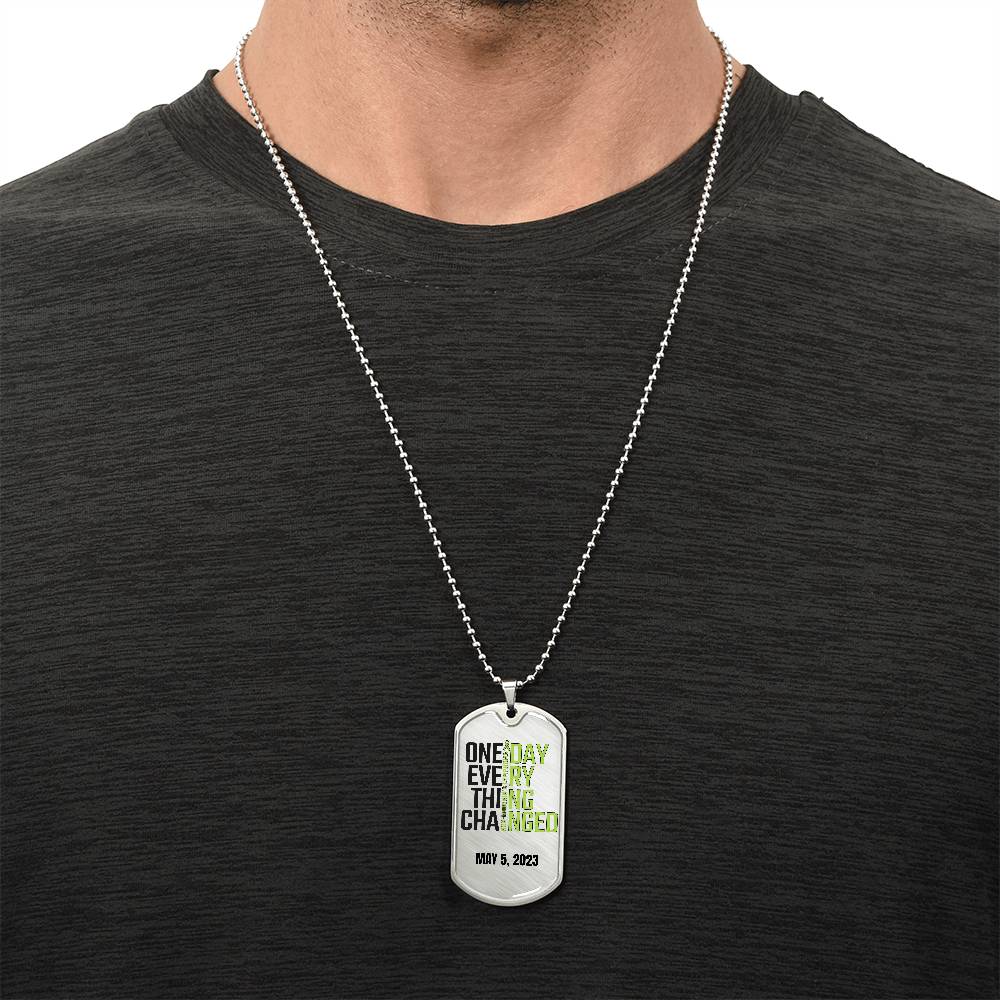 Custom Non-Hodgkin's Lymphoma Necklace, I Beat Non-Hodgkin's Lymphoma Gift, Cancer Survivor Customized Jewelry, Green Ribbon