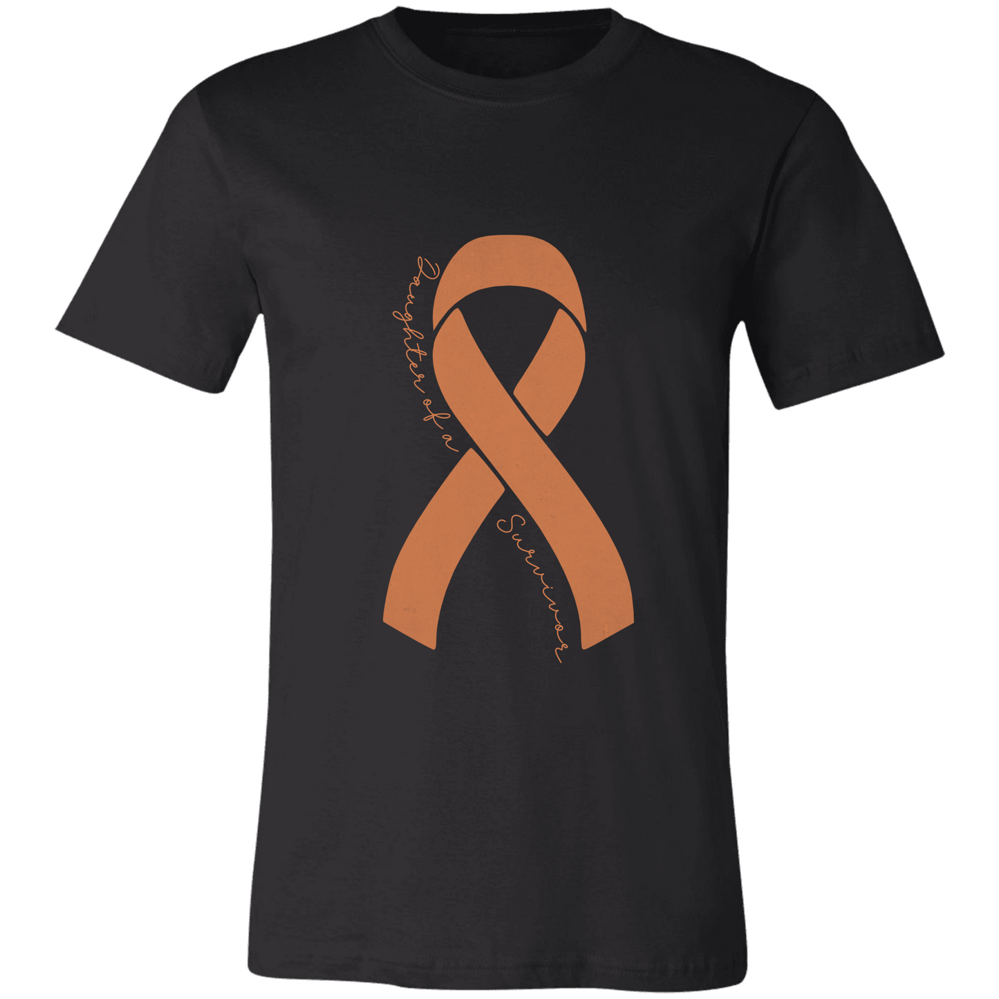 Personalized Leukemia Awareness Shirt – Orange Ribbon Tee – Customizable Survivor, Warrior, Fighter Support – Bella Canvas 3001
