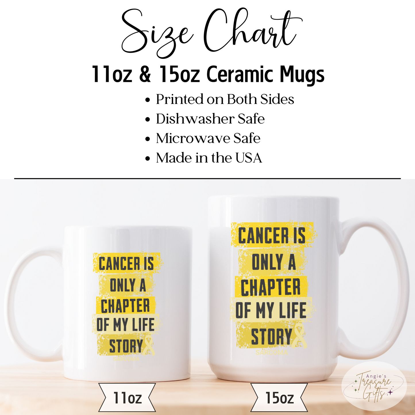 Sarcoma Cancer Survivor Gift, Bone Cancer Awareness Coffee Cup, Cancer Is Only a Chapter Gift for Mother's day or Father's Day