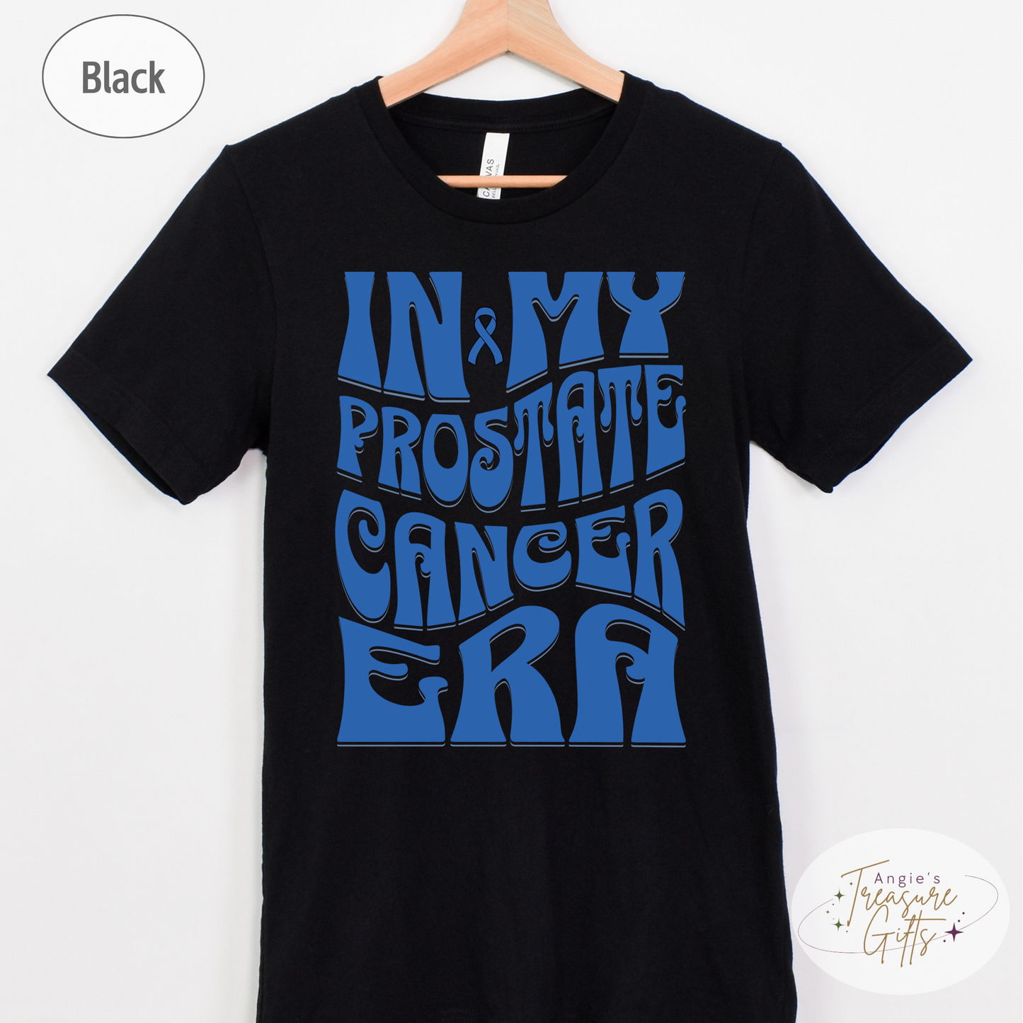 In My Prostate Cancer Era Shirt – Light Blue Awareness Ribbon – Bella Canvas 3001 Unisex Tee – Cancer Support Gift