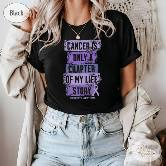 Hodgkin's Lymphoma Cancer T-Shirt – Purple Ribbon Survivor Tee – Unisex Cancer Awareness Shirt - Small to 6XL Plus Size - Support Squad