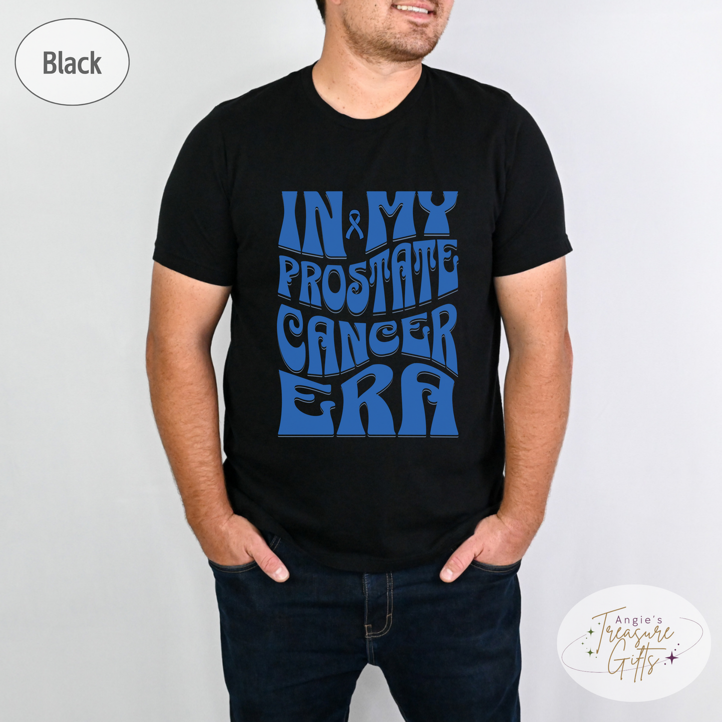 In My Prostate Cancer Era Shirt – Light Blue Awareness Ribbon – Bella Canvas 3001 Unisex Tee – Cancer Support Gift