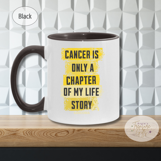 Sarcoma Cancer Survivor Gift, Bone Cancer Awareness Coffee Cup, Cancer Is Only a Chapter Gift for Mother's day or Father's Day