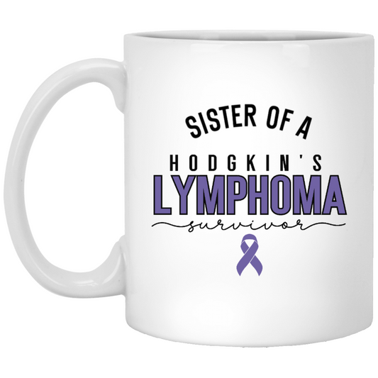 Custom Hodgkin's Lymphoma Cancer Mug, Cancer Warrior Custom Mug, Purple Awareness Ribbon Coffee Cup, Lymphoma Survivor Support Sqauad
